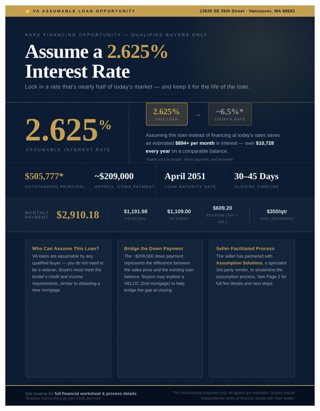 Portland VA Assumable Loan Flyer Example